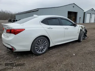 2018 Acura TLX w/Advance Pkg with VIN 19UUB3F78JA800267, listed as a Copart auction lot 45623984 with 125,758 mi miles and Salvage Title. Bid and sale history available at carsss.com. Image 3.