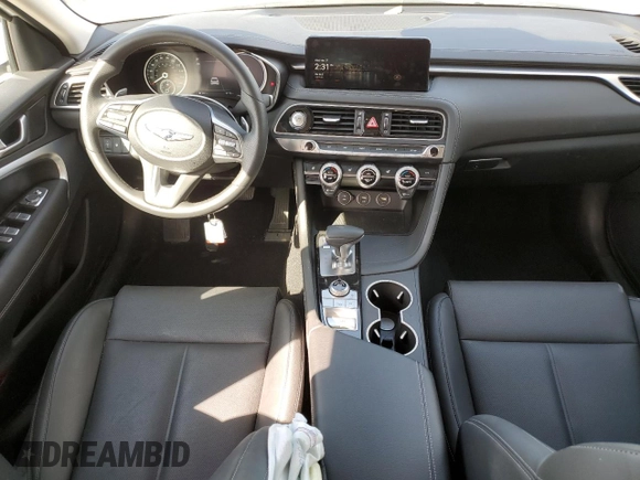 2023 Genesis G70 2.0T with VIN KMTG34TA8PU131652, listed as a Copart auction lot 48738254 with 9,713 mi miles and Non Repairable. Bid and sale history available at DreamBid. Image 8.