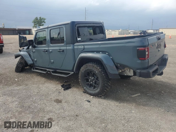 2024 Jeep Gladiator Willys с VIN 1C6HJTAG7RL131975, выставлен на аукционе Copart как лот 55139965 с пробегом 4 583 миль миль и Списание • Salvage title. История ставок и продаж доступна на DreamBid. Изображение 2.