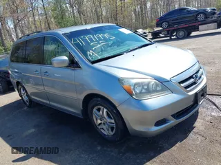 2007 Honda Odyssey EX with VIN 5FNRL38467B144879, listed as a IAAI auction lot 41991995 with 249,100 mi miles and . Bid and sale history available at DreamBid. Image 1.