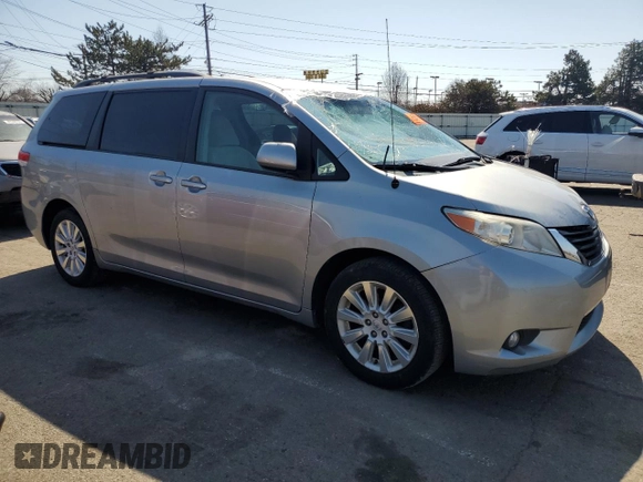 2013 Toyota Sienna LE with VIN 5TDJK3DC9DS058342, listed as a Copart auction lot 47206395 with 169,762 mi miles and Salvage Title. Bid and sale history available at carsss.com. Image 4.