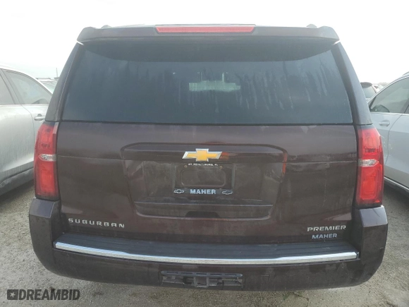 2020 Chevrolet Suburban Premier with VIN 1GNSCJKC1LR204889, listed as a Copart auction lot 74912994 with 48,046 mi miles and Non Repairable. Bid and sale history available at carsss.com. Image 6.