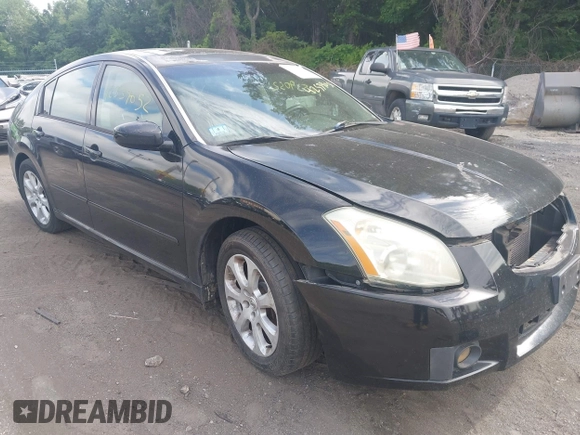 2008 Nissan Maxima SE with VIN 1N4BA41E98C837448, listed as a IAAI auction lot 42539052 with 187,919 mi miles and . Bid and sale history available at DreamBid. Image 1.
