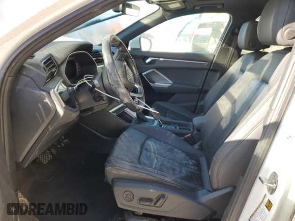 2020 Audi Q3 Premium with VIN WA1AECF38L1024869, listed as a Copart auction lot 46295685 with 124,720 mi miles and Salvage Title. Bid and sale history available at carsss.com. Image 7.