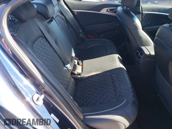 2019 Genesis G70 Dynamic with VIN KMTG34LE8KU032664, listed as a Copart auction lot 89106065 with 27,659 mi miles and Salvage Title. Bid and sale history available at DreamBid. Image 10.