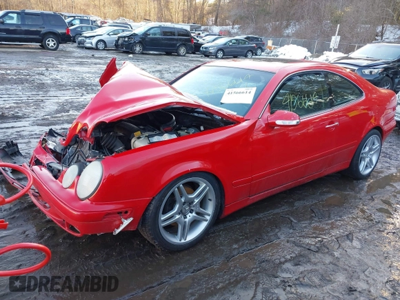 2000 Mercedes-Benz CLK 320/430 with VIN WDBLJ65G7YF151167, listed as a IAAI auction lot 41566614 with 108,588 mi miles and . Bid and sale history available at DreamBid. Image 2.