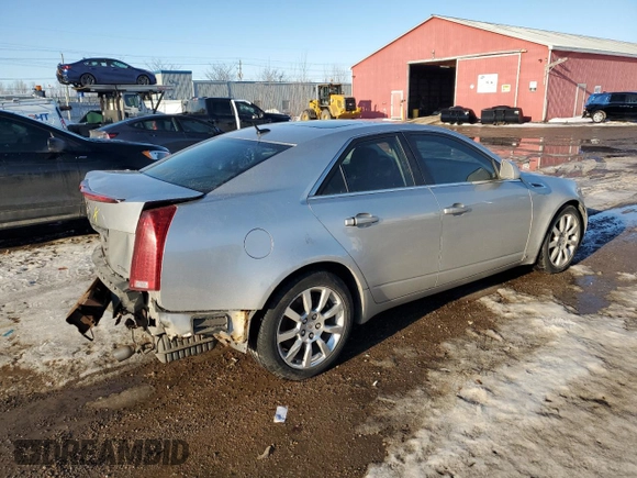 2008 Cadillac CTS AWD w/1SB with VIN 1G6DT57V080145030, listed as a Copart auction lot 45866975 with 0 mi miles and Salvage Title. Bid and sale history available at carsss.com. Image 3.