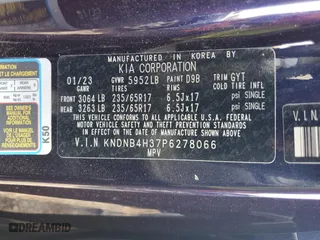 2023 Kia Carnival LX with VIN KNDNB4H37P6278066, listed as a Copart auction lot 78166644 with 30,027 mi miles and Salvage Title. Bid and sale history available at carsss.com. Image 13.