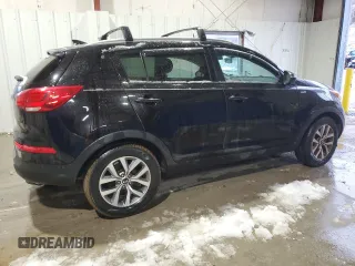 2015 Kia Sportage LX with VIN KNDPBCAC3F7770633, listed as a Copart auction lot 44580455 with 129,124 mi miles and Salvage Title. Bid and sale history available at carsss.com. Image 3.