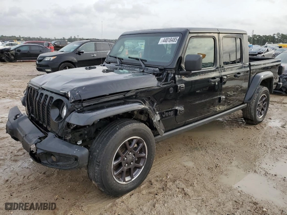 2022 Jeep Gladiator Texas Trail with VIN 1C6HJTAG3NL108851, listed as a Copart auction lot 44018485 with 17,017 mi miles and Salvage Title. Bid and sale history available at carsss.com. Image 1.