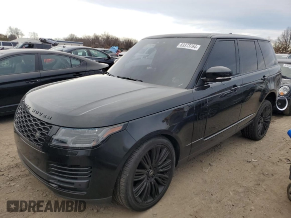 2019 Land Rover Range Rover z VIN SALGS2RE8KA521945, wystawiony jako Copart lot #83373764 z przebiegiem 80 330 mil mil oraz Szkoda całkowita • Salvage title. Historia ofert i sprzedaży dostępna na DreamBid. Obrazek 1.