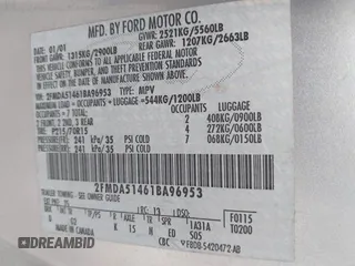 2001 Ford Windstar LX z VIN 2FMDA51461BA96953, wystawiony jako IAAI lot #42267957 z przebiegiem 125 083 mil mil oraz . Historia ofert i sprzedaży dostępna na DreamBid. Obrazek 9.