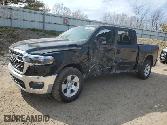 2025 Ram 1500 Big Horn with VIN 1C6SRFFP3SN584185, listed as a Copart auction lot 53614315 with 19,498 mi miles and Clean Title. Bid and sale history available at carsss.com. Image 1.