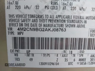 2010 Mercury Mariner с VIN 4M2CN9BG2AKJ08763, выставлен на аукционе IAAI как лот 42440952 с пробегом 159 599 миль миль и . История ставок и продаж доступна на DreamBid. Изображение 9.