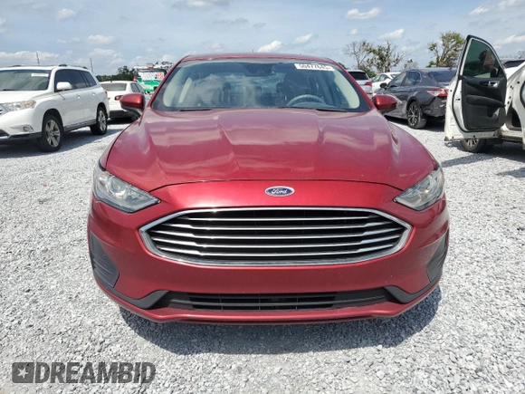 2019 Ford Fusion S with VIN 3FA6P0G75KR246995, listed as a Copart auction lot 50477645 with 79,492 mi miles and Salvage Title. Bid and sale history available at DreamBid. Image 5.