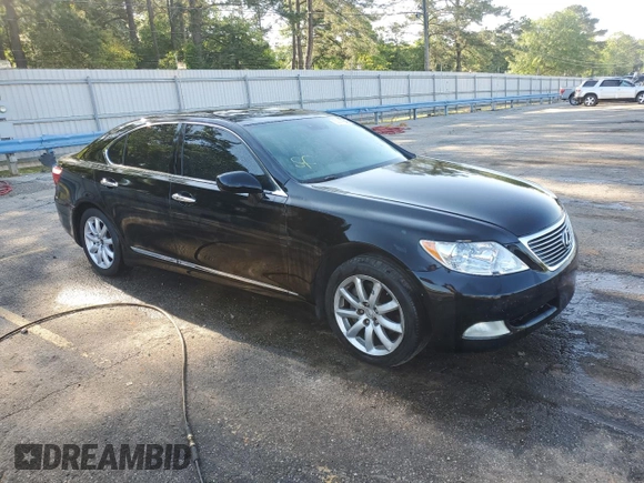 2008 Lexus LS 460 with VIN JTHBL46F485067927, listed as a Copart auction lot 52047645 with 177,648 mi miles and Salvage title. Bid and sale history available at DreamBid. Image 4.