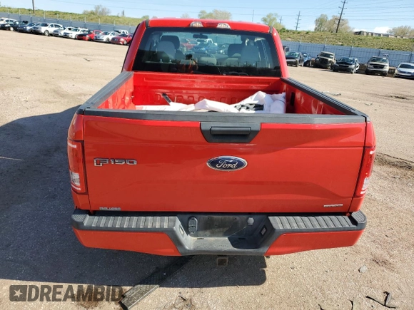 2015 Ford F-150 XLT with VIN 1FTEW1E85FKE49597, listed as a Copart auction lot 56359715 with 58,018 mi miles and Salvage title. Bid and sale history available at DreamBid. Image 6.