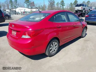 2012 Hyundai Accent GLS with VIN KMHCT4AE2CU186753, listed as a IAAI auction lot 41813259 with 226,987 mi miles. Bid and sale history available at carsss.com. Image 4.
