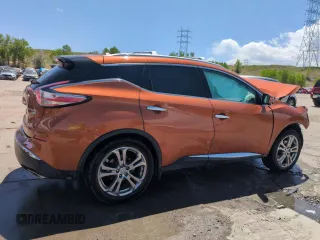 2015 Nissan Murano SL z VIN 5N1AZ2MH5FN287106, wystawiony jako Copart lot #56955825 z przebiegiem 97 212 mil mil oraz Szkoda całkowita • Salvage title. Historia ofert i sprzedaży dostępna na DreamBid. Obrazek 3.
