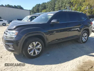 2019 Volkswagen Atlas SE with VIN 1V2DP2CA4KC604275, listed as a Copart auction lot 75258924 with 55,252 mi miles and Salvage title. Bid and sale history available at DreamBid. Image 1.