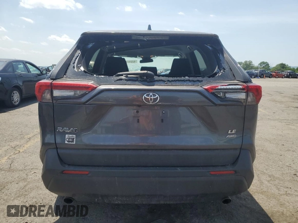 2019 Toyota RAV4 LE with VIN 2T3G1RFV0KC039352, listed as a Copart auction lot 62092395 with 62,800 mi miles and Salvage title. Bid and sale history available at DreamBid. Image 6.