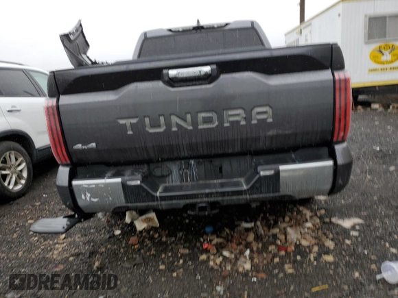 2022 Toyota Tundra Capstone Hybrid with VIN 5TFVC5DB9NX007727, listed as a Copart auction lot 49728855 with 42,542 mi miles and Salvage title. Bid and sale history available at DreamBid. Image 6.