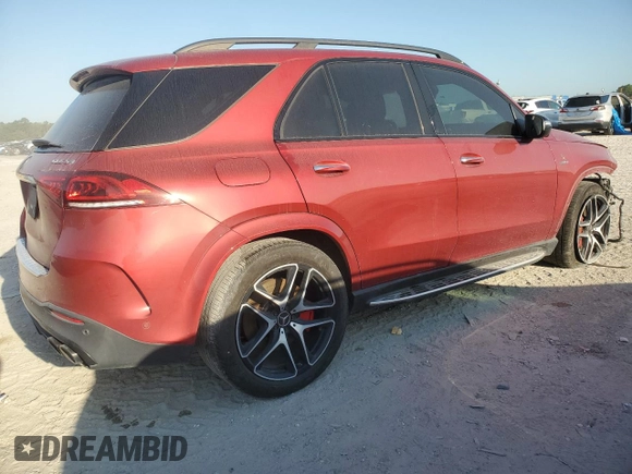 2022 Mercedes-Benz GLE 53 AMG with VIN 4JGFB6BB9NA600423, listed as a Copart auction lot 51919275 with 32,362 mi miles and Salvage title. Bid and sale history available at DreamBid. Image 3.