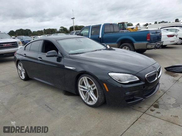 2016 BMW 6 Series 640i with VIN WBA6D0C56GG432774, listed as a Copart auction lot 73964134 with 0 mi miles and Salvage Title. Bid and sale history available at carsss.com. Image 4.