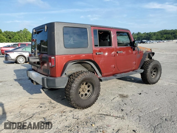 2010 Jeep Wrangler Unlimited Sahara with VIN 1J4BA5H13AL141851, listed as a Copart auction lot 63486504 with 0 mi miles and Salvage Title. Bid and sale history available at carsss.com. Image 3.