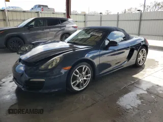 2014 Porsche Boxster with VIN WP0CA2A80EK120192, listed as a Copart auction lot 46197095 with 0 mi miles and Salvage Title. Bid and sale history available at carsss.com. Image 1.