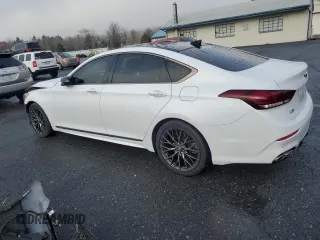 2018 Genesis G80 Sport with VIN KMHGN4JB7JU268654, listed as a Copart auction lot 85464304 with 72,385 mi miles and Salvage Title. Bid and sale history available at DreamBid. Image 2.