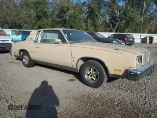 1979 Oldsmobile Cutlass with VIN 3M47P9G419256, listed as a Copart auction lot 80052304 with 86,268 mi miles and Salvage Title. Bid and sale history available at DreamBid. Image 4.