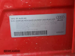2004 Audi A4 1.8T with VIN WAUVC68E34A262690, listed as a Copart auction lot 50003165 with 113,996 mi miles and Salvage Title. Bid and sale history available at carsss.com. Image 14.