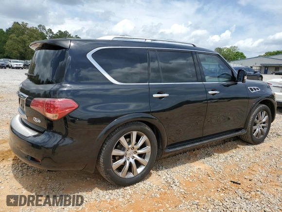 2011 Infiniti QX56 7-passenger с VIN JN8AZ2NF8B9503376, выставлен на аукционе Copart как лот 54276835 с пробегом 195 727 миль миль и Списание • Salvage title. История ставок и продаж доступна на DreamBid. Изображение 3.