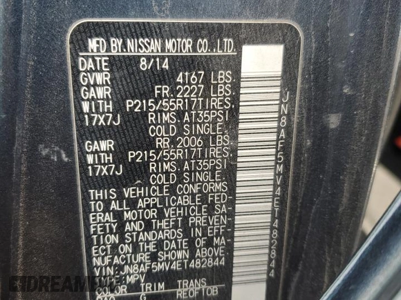 2014 Nissan Juke S with VIN JN8AF5MV4ET482844, listed as a Copart auction lot 86912664 with 156,845 mi miles and Salvage Title. Bid and sale history available at carsss.com. Image 15.