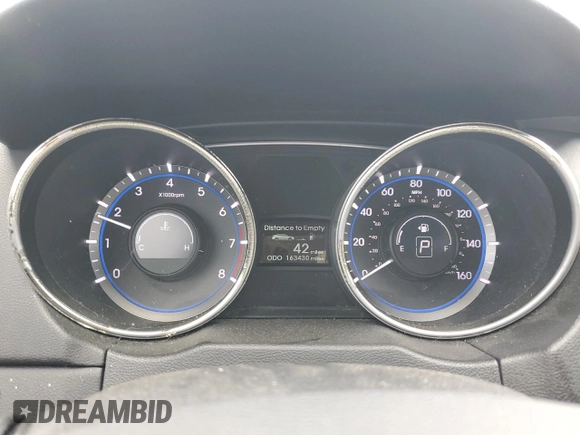 2012 Hyundai Sonata Limited with VIN 5NPEC4AB7CH411987, listed as a Copart auction lot 47924155 with 163,430 mi miles and Salvage Title. Bid and sale history available at carsss.com. Image 9.
