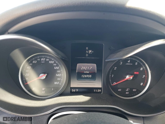 2015 Mercedes-Benz C-Class C 300 with VIN 55SWF4JB8FU056616, listed as a Copart auction lot 49877395 with 126,955 mi miles and Salvage Title. Bid and sale history available at carsss.com. Image 9.
