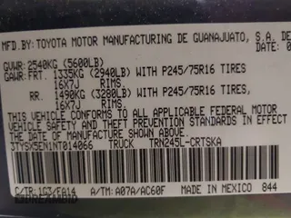 2022 Toyota Tacoma SR z VIN 3TYSX5EN1NT014066, wystawiony jako IAAI lot #41509622 z przebiegiem 32 638 mil mil oraz . Historia ofert i sprzedaży dostępna na DreamBid. Obrazek 9.