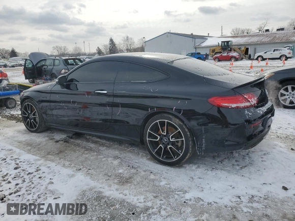 2018 Mercedes-Benz C 43 AMG with VIN WDDWJ6EB2JF658850, listed as a Copart auction lot 45236975 with 106,784 mi miles and Salvage Title. Bid and sale history available at DreamBid. Image 2.