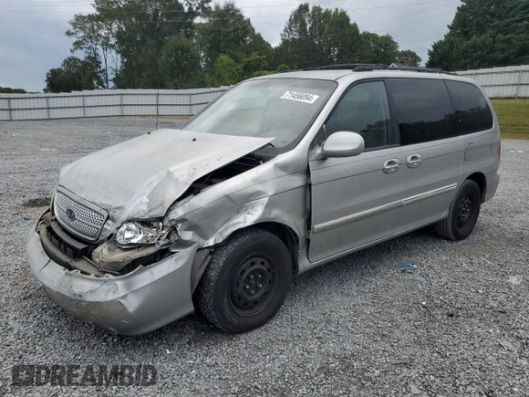 2005 Kia Sedona LX with VIN KNDUP132856712907, listed as a Copart auction lot 75751424 with 177,893 mi miles and Salvage Title. Bid and sale history available at carsss.com. Image 1.