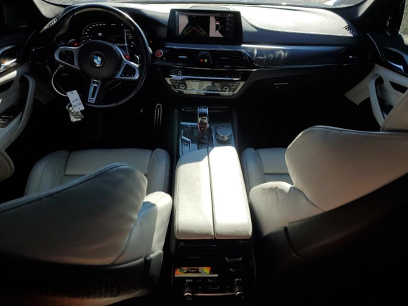 2020 BMW M5 Competition with VIN WBSJF0C01LCD36012, listed as a Copart auction lot 86910424 with 33,912 mi miles and Salvage Title. Bid and sale history available at carsss.com. Image 8.