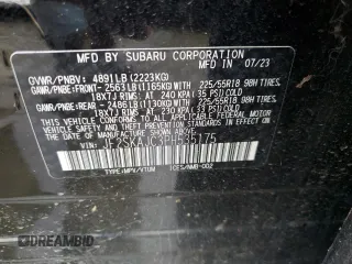 2023 Subaru Forester Sport with VIN JF2SKAJC3PH535175, listed as a Copart auction lot 45330115 with 45,258 mi miles and Salvage Title. Bid and sale history available at carsss.com. Image 12.