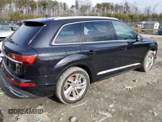 2020 Audi Q7 Premium Plus with VIN WA1LXAF70LD004740, listed as a Copart auction lot 87315404 with 55,158 mi miles and Salvage Title. Bid and sale history available at carsss.com. Image 3.