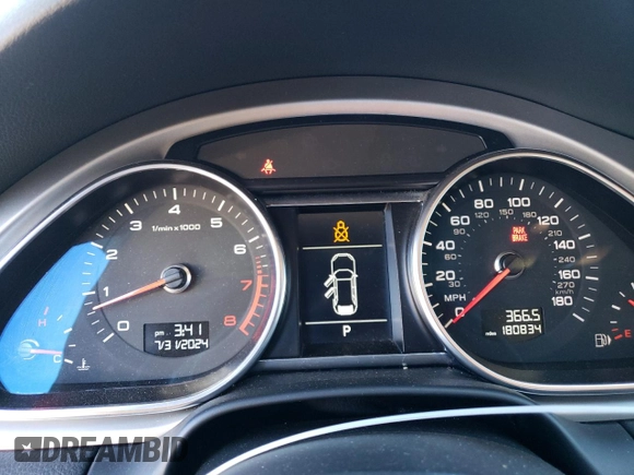 2013 Audi Q7 3.0T Premium with VIN WA1CGAFE0DD001692, listed as a Copart auction lot 65039284 with 180,834 mi miles and Salvage Title. Bid and sale history available at carsss.com. Image 9.