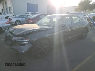 2023 Genesis G70 2.0T with VIN KMTG34TA1PU122906, listed as a Copart auction lot 73328364 with 11,439 mi miles and Salvage Title. Bid and sale history available at carsss.com. Image 1.