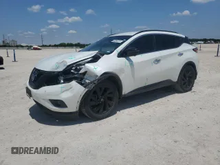 2018 Nissan Murano SL with VIN 5N1AZ2MG4JN147550, listed as a Copart auction lot 56054415 with 75,291 mi miles and Salvage title. Bid and sale history available at DreamBid. Image 1.