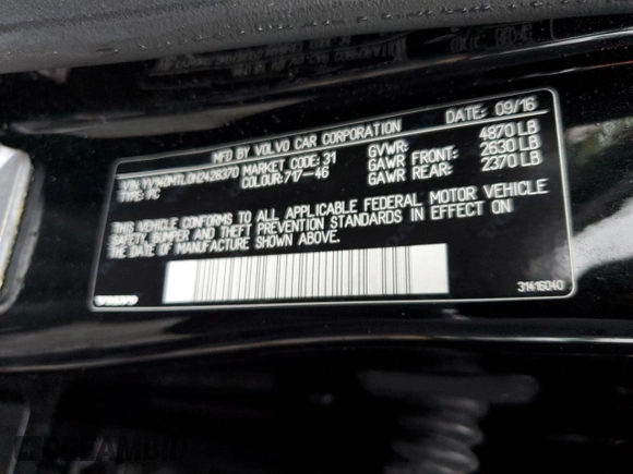 2017 Volvo S60 Dynamic with VIN YV140MTL0H2428370, listed as a Copart auction lot 60693362 with 33,356 mi miles. Bid and sale history available at carsss.com. Image 10.