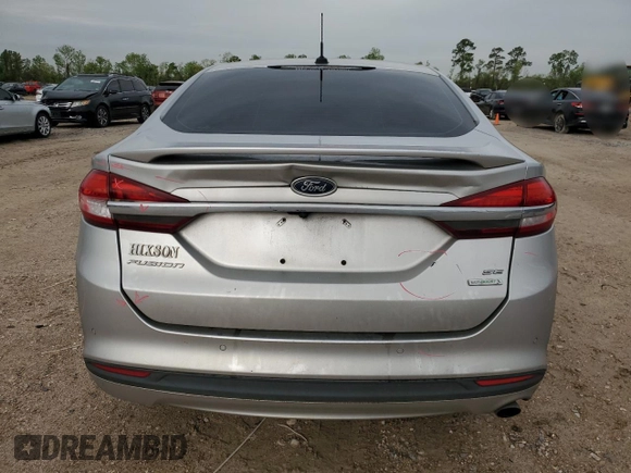 2017 Ford Fusion SE with VIN 3FA6P0HD9HR289992, listed as a Copart auction lot 50826725 with 116,004 mi miles and Salvage Title. Bid and sale history available at DreamBid. Image 6.