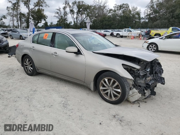 2008 Infiniti G35 Journey with VIN JNKBV61E28M212294, listed as a Copart auction lot 43658925 with 203,294 mi miles and Salvage Title. Bid and sale history available at DreamBid. Image 4.