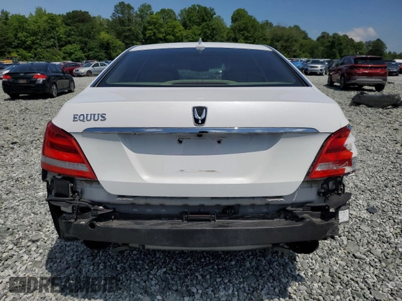 2014 Hyundai Equus Signature with VIN KMHGH4JH1EU083114, listed as a Copart auction lot 57020065 with 103,700 mi miles and Salvage title. Bid and sale history available at DreamBid. Image 6.